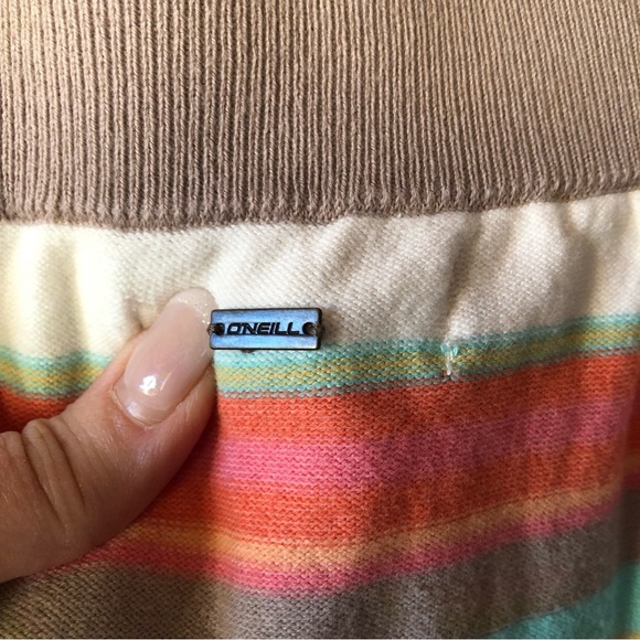 O’Neill surfer girl Pastel cotton stetch knit midi skirt side slits XS - Picture 4 of 7